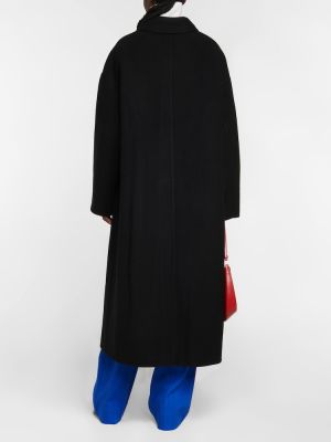Vlnený kabát Ami Paris čierna