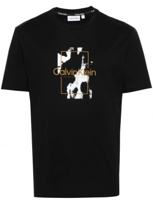 Bavlnené tričko s potlačou Calvin Klein