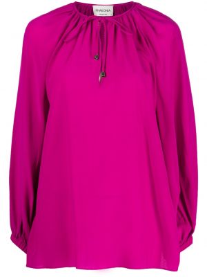 Μεταξωτή μπλούζα Phaeonia ροζ