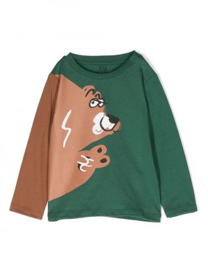 Puuvilla collegepaita tytöille Stella Mccartney Kids vihreä