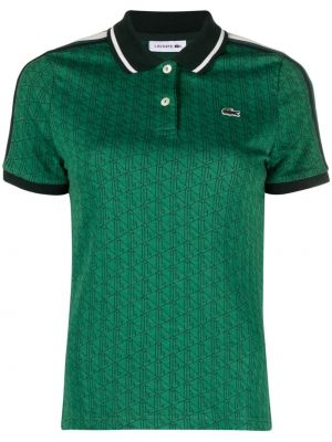 Памучна поло тениска Lacoste зелено