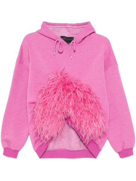 Tüy hoodie Loulou pembe