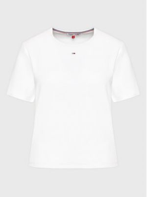 T-shirt Tommy Jeans Curve blanc