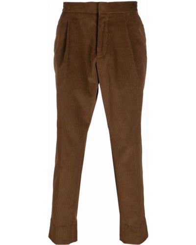 Pantalones rectos de pana Z Zegna marrón