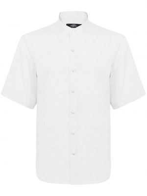 Ленена риза със стояща яка Shanghai Tang бяло