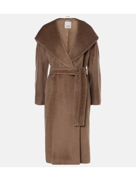 Alpaca uld lang frakke 's Max Mara beige