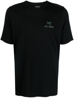T-shirt con stampa con scollo tondo Arc'teryx nero