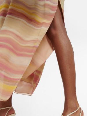 Μεταξωτή μάξι φόρεμα με σχέδιο Loro Piana