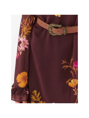 Mini vestido con estampado Guess marrón