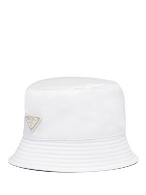 Нейлоновая шляпа Prada белая