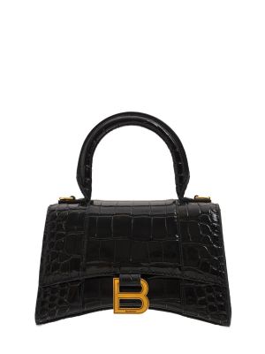 Bolso clutch de cuero Balenciaga negro