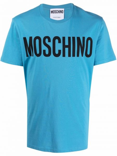 Camiseta con estampado Moschino azul