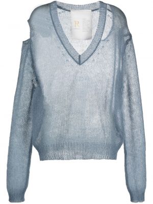 Obrabljen pulover Ramael modra