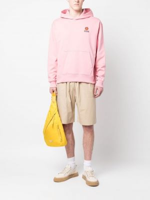 Siuvinėtas džemperis su gobtuvu Kenzo rožinė