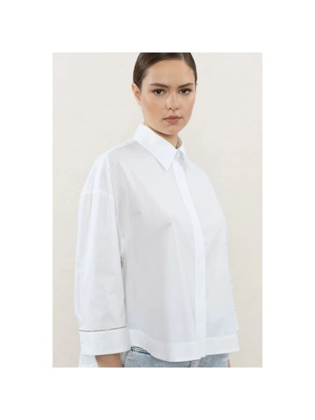 Koszula bawełniana Peserico biała