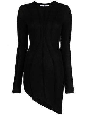 Dlouhé šaty s dlouhými rukávy Sami Miro Vintage - černá