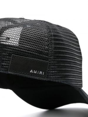 Haftowana czapka z daszkiem Amiri czarna