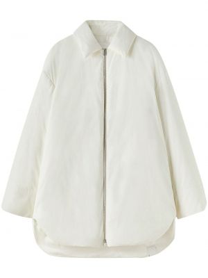Πουπουλένιο πουκάμισο με φερμουάρ Jil Sander λευκό