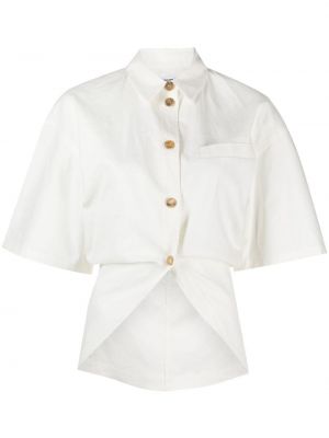 Chemise en coton avec manches courtes Ambush blanc