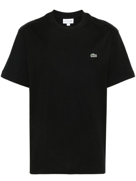 Koszulka bawełniana Lacoste czarna