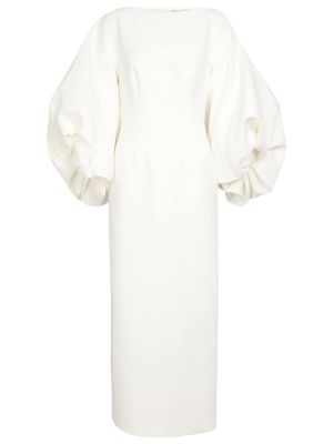 Midi šaty z polyesteru Roksanda - bílá