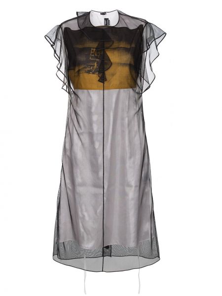 Průsvitné saténové šaty Calvin Klein 205w39nyc - bílá