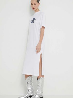 Памучна мини рокля Karl Lagerfeld Jeans бяло