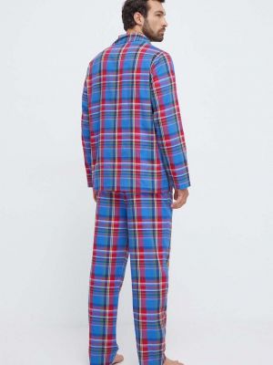 Piżama bawełniana Polo Ralph Lauren czerwona