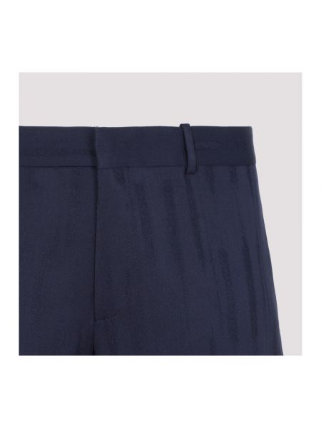 Pantalones rectos slim fit de tejido jacquard Off-white