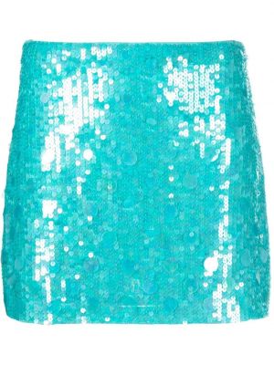 Φούστα mini με παγιέτες P.a.r.o.s.h. μπλε