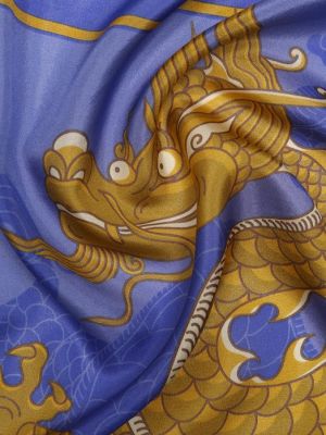 Шелковый платок Gourji синий