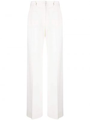 Pantalon droit taille haute Dolce & Gabbana blanc