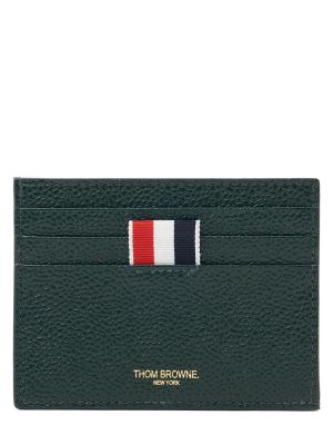 Kožená peněženka Thom Browne zelená