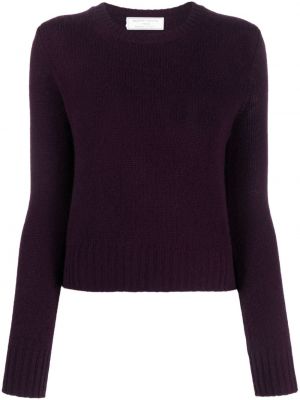 Sweter z kaszmiru z okrągłym dekoltem Société Anonyme fioletowy