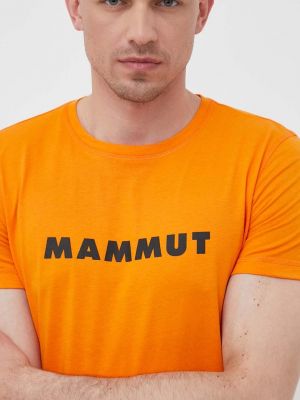 Тениска с дълъг ръкав с принт Mammut оранжево