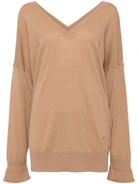 Lang sweater med v-udskæring Stella Mccartney brun