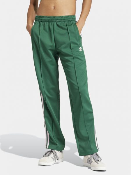 Pantaloni sport cu croială lejeră Adidas verde