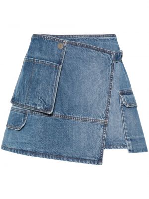 Asymetrická džínsová sukňa Msgm modrá