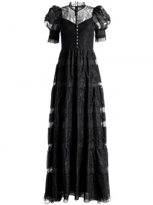 Krajkové koktejlové šaty Alice + Olivia černé