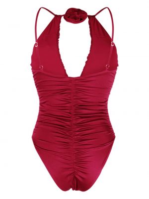 Gėlėtas maudymosi kostiumėlis Noire Swimwear raudona