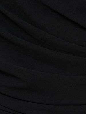 Satenska obleka z draperijo Jacquemus črna