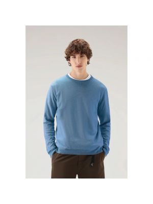 Sweatshirt mit rundhalsausschnitt Woolrich blau