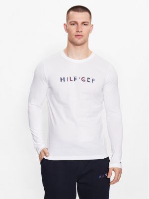 T-shirt a maniche lunghe Tommy Hilfiger bianco