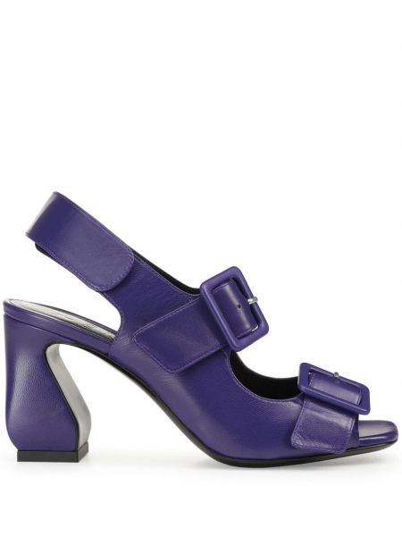 Usnjene sandali Sergio Rossi vijolična