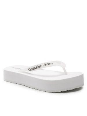 Sandale Calvin Klein Jeans alb