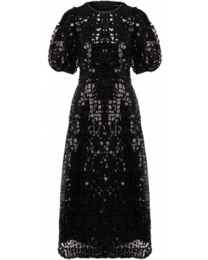Платье с пайетками Simone Rocha, черное