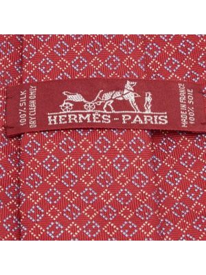 Top de seda Hermès Vintage rojo