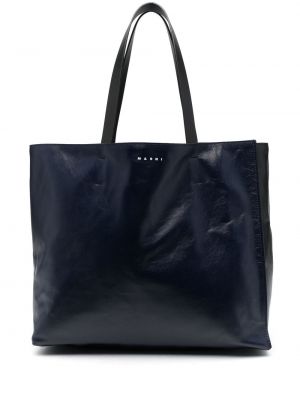 Borsa shopper con stampa Marni