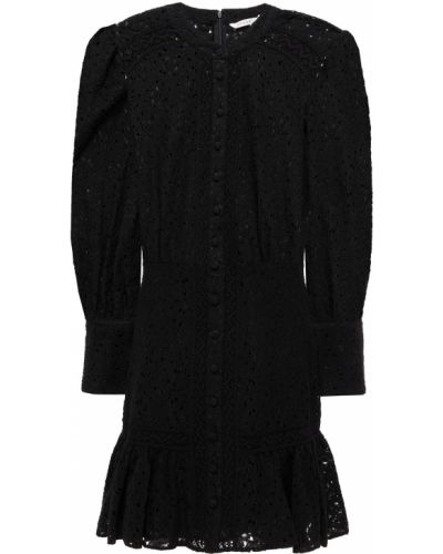 Černé mini šaty bavlněné Veronica Beard