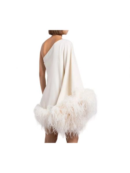 Mini vestido con plumas de plumas Taller Marmo blanco